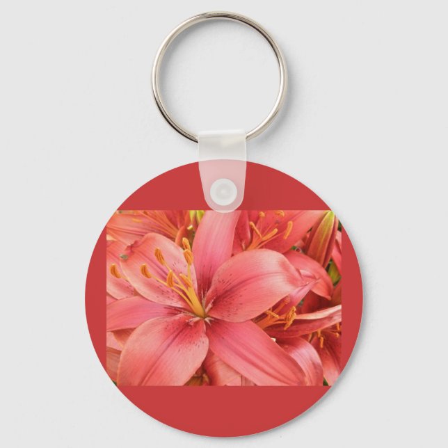 Hybrid Lilies Coordinating Items Key Ring (Front)