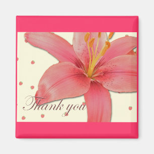 Hybrid Lilies Thank You Magnet