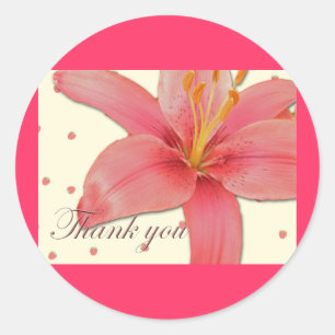 Hybrid Lilies Thank You Sticker