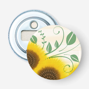 Hybrid Nouveau Sunflowers Bottle Opener