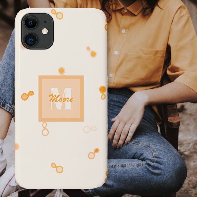 Hybrid Paisley Loosely Scattered - Orange Ombre Case-Mate iPhone Case (Hybrid Paisley Loosely Scattered - Orange Ombre Case-Mate iPhone Case by Leapfroglisics Shop)