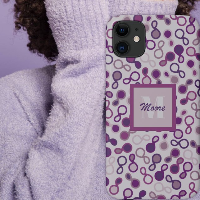 Hybrid Paisley – Purple Violet Ombre Phone Case (Tightly Scattered Modern Paisley – Purple Violet Ombre by Leapfroglisics Shop)