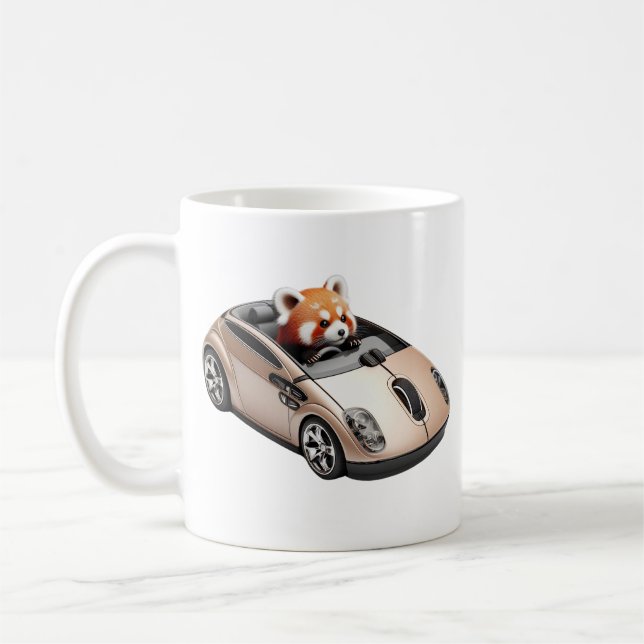 Hybrid PC Mouse – With a Red Panda Driver 03. Coffee Mug (Left)