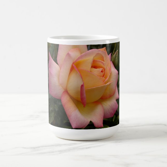 Hybrid Peach Rose Flower Collection Coffee Mug (Center)