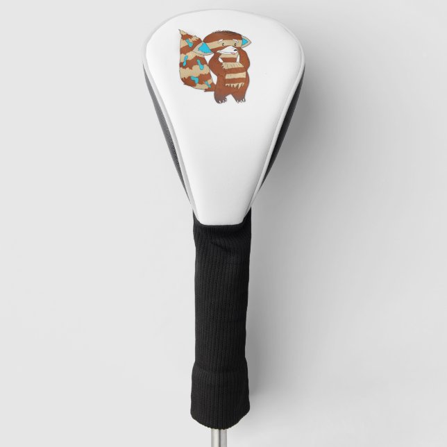 hybrid Racoon and red panda Golf Head Cover (Front)