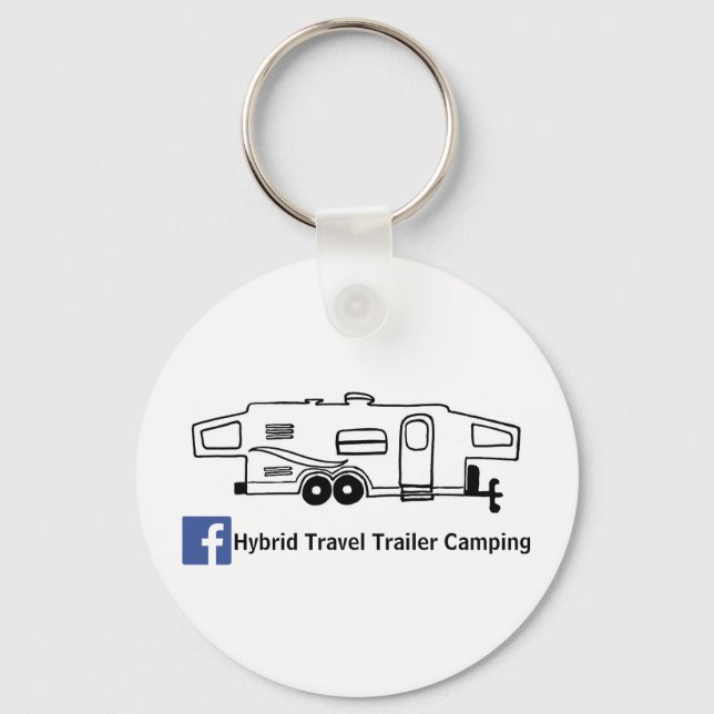 Hybrid Travel Trailer Camping Keychain (Front)