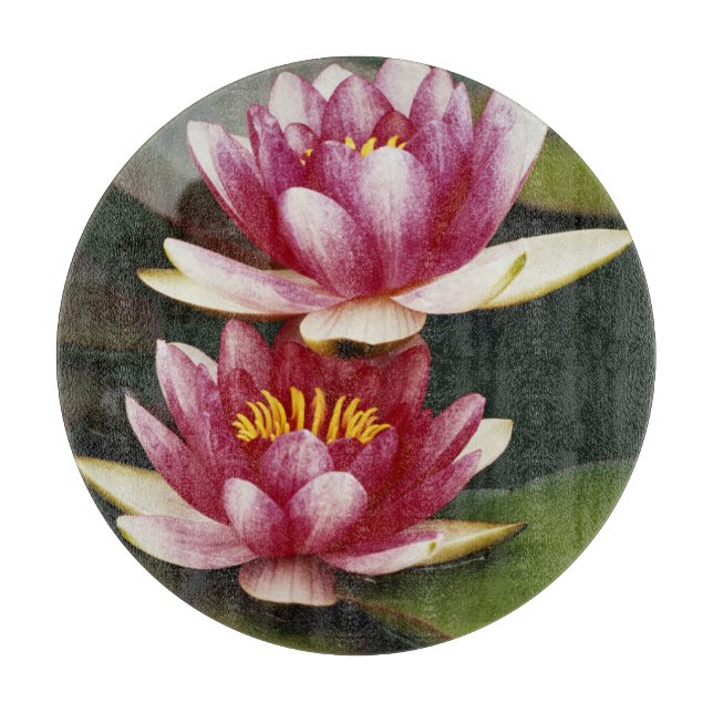 Hybrid water lilies cutting board (Front)