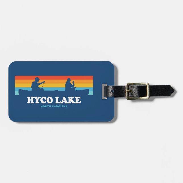 Hyco Lake North Carolina Canoe Luggage Tag (Front Horizontal)