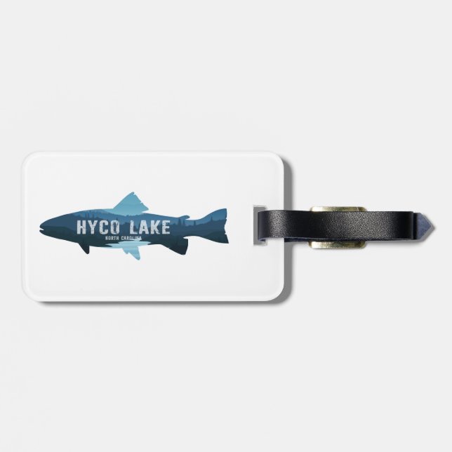 Hyco Lake North Carolina Fish Luggage Tag (Back Horizontal)