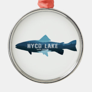 Hyco Lake North Carolina Fish Metal Tree Decoration