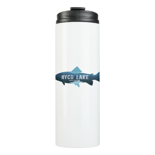 Hyco Lake North Carolina Fish Thermal Tumbler (Front)