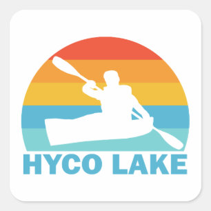 Hyco Lake North Carolina Kayak Square Sticker