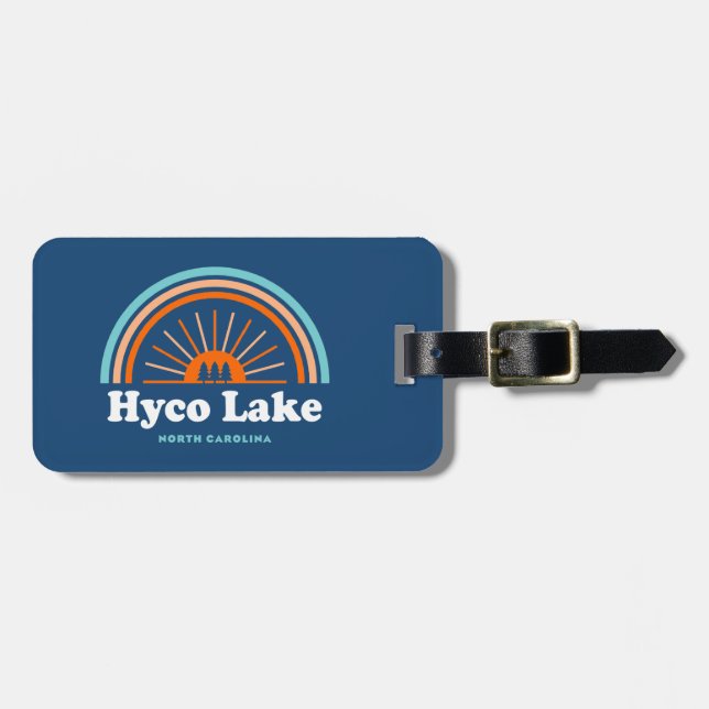 Hyco Lake North Carolina Rainbow Luggage Tag (Front Horizontal)