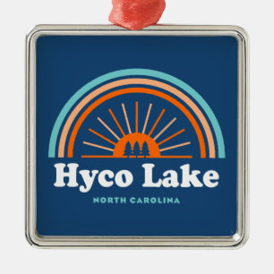 Hyco Lake North Carolina Rainbow Metal Tree Decoration