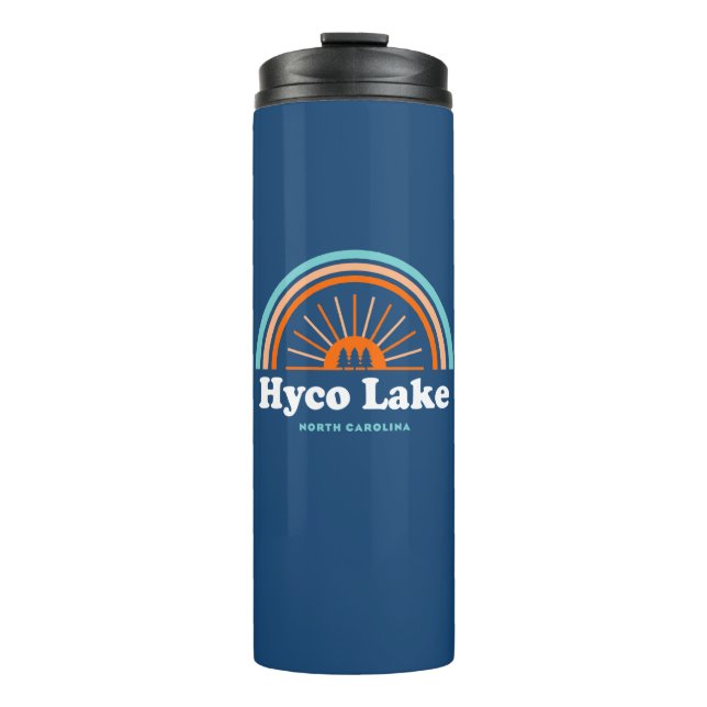 Hyco Lake North Carolina Rainbow Thermal Tumbler (Front)