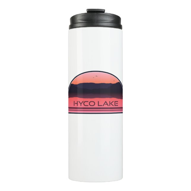 Hyco Lake North Carolina Red Sunrise Thermal Tumbler (Front)