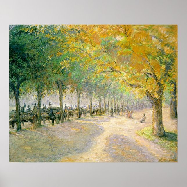 Hyde Park Camille Pissarro 1890 tree autumn fall Poster (Front)