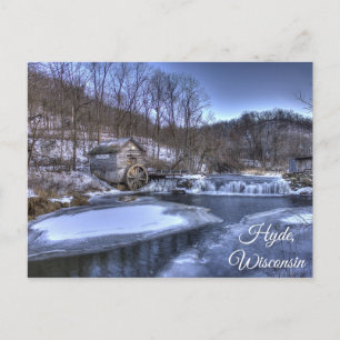 Hyde Wisconsin Mill Scenic View Postcard