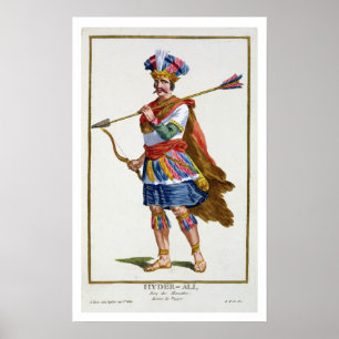 Hyder Ali (1722-82) from 'Receuil des Estampes, re Poster