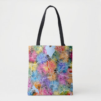 Hyderabad Telangana Map Tote Bag