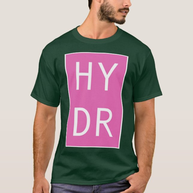 HYDR pink Oversized T-Shirt (Front)