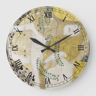 Hydra (aka Water Serpents I) by Gustav Klimt Large Clock