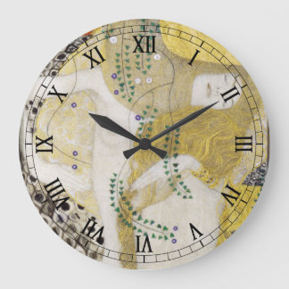Hydra (aka Water Serpents I) by Gustav Klimt Large Clock