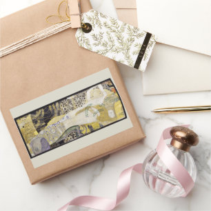 Hydra (aka Water Serpents I) by Gustav Klimt Rectangular Sticker