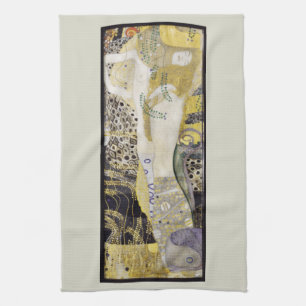 Hydra (aka Water Serpents I) by Gustav Klimt Tea Towel
