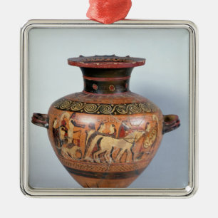 Hydra depicting the departure of a warrior metal tree decoration