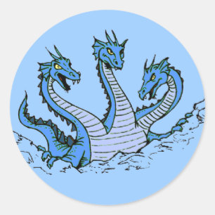Hydra Dragon Classic Round Sticker