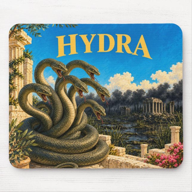 Hydra, Gothic Fantasy Monster Mouse Mat (Front)