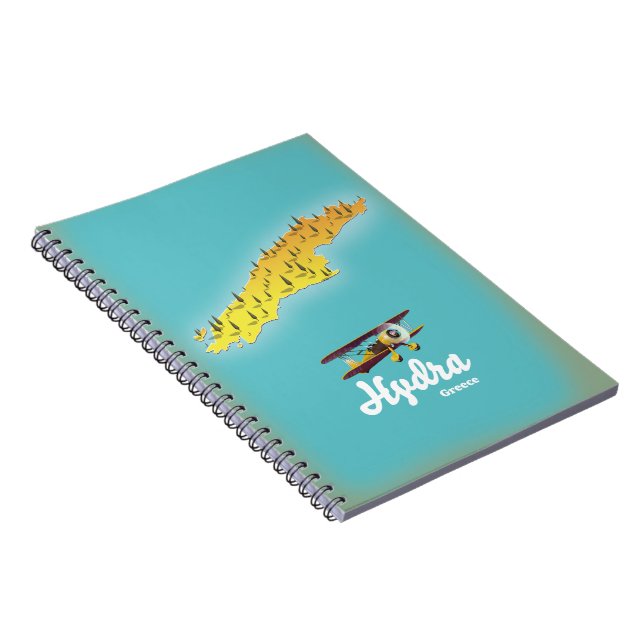 Hydra greece retro map notebook (Right Side)