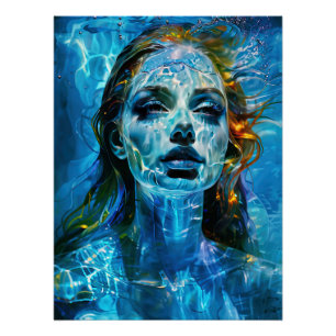 "Hydralea" – Underwater Muse in Motion Poster