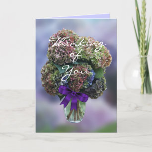 Hydrangea 2385 in Vase- customise any occasion Card