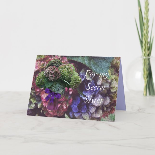 Hydrangea 5414- customise any occasion card (Front)