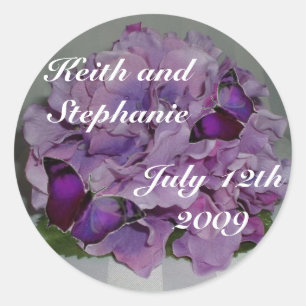 Hydrangea and butterfly envelope seal