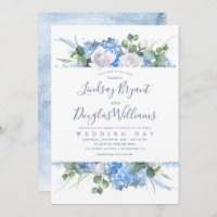 Hydrangea and Greenery Dusty Blue Floral Wedding