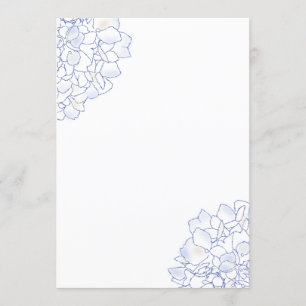 Hydrangea Art White Wedding Program Paper Programme