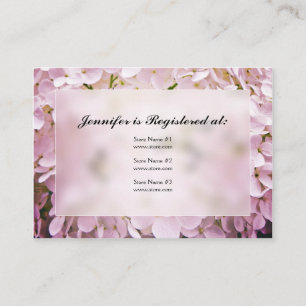 Hydrangea Baby Shower Registry Cards
