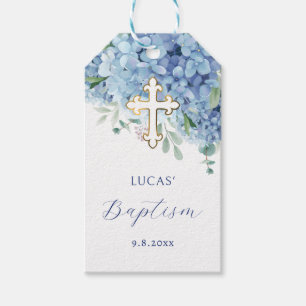 Hydrangea Baptism Gift Tags