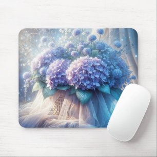 Hydrangea Basket Bouquet and Tulle Mouse Mat
