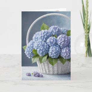 Hydrangea Basket For Birthday Card