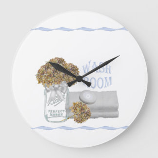 Hydrangea Bathroom Wall Clock