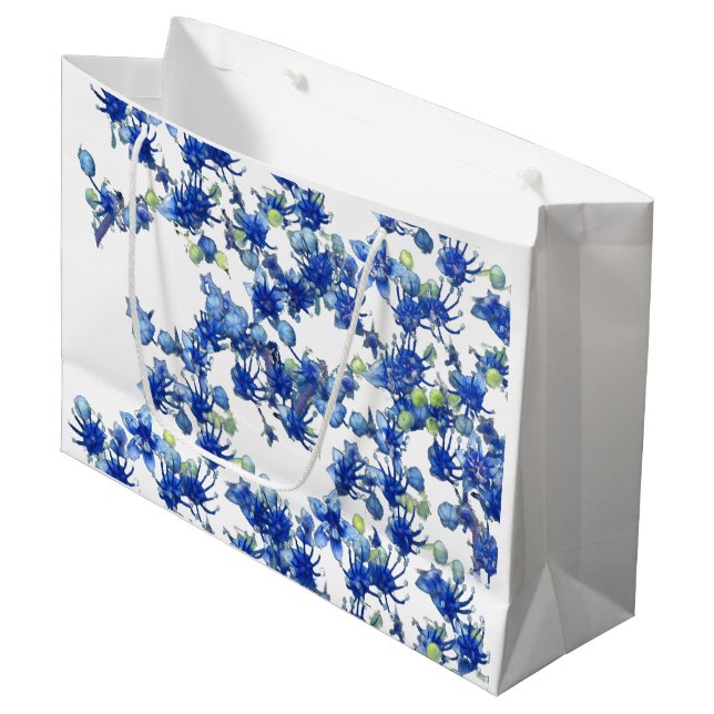 Hydrangea BGC transparent Large Gift Bag (Front Angled)