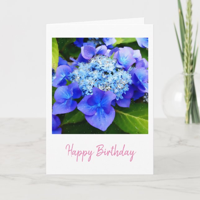 Hydrangea Birthday Card (Front)