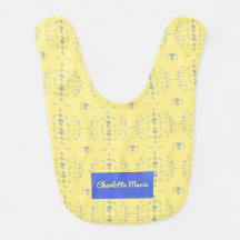 Hydrangea Block Pattern Yellow and Blue