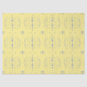 Hydrangea Block Yellow and Blue Pattern Tissue Paper