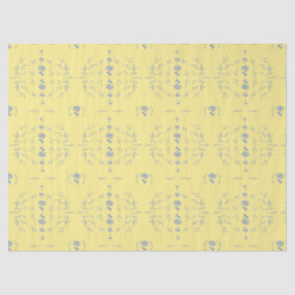 Hydrangea Block Yellow and Blue Pattern Tissue Paper