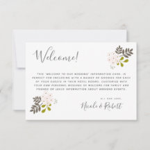 Hydrangea Blooms Botanical Wedding Welcome Guests
